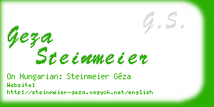 geza steinmeier business card